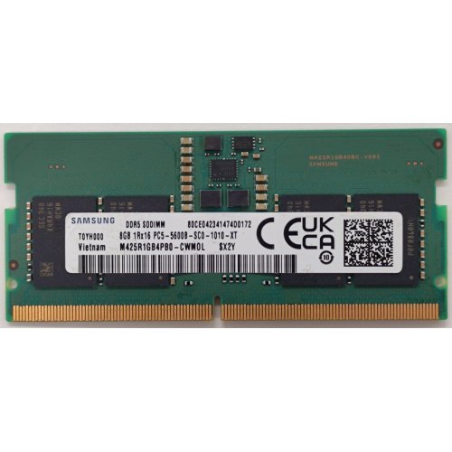 Озп Samsung SODIMM DDR5 8GB 5600Mhz (M425R1GB4PB0-CWMOL) (Відновлено продавцем, 812881) купити в Україні: Київ, Львів, Хмельницький, Тернопіль | Перевірка сумісності, низька ціна, відгуки, характеристики від TELEMART фото