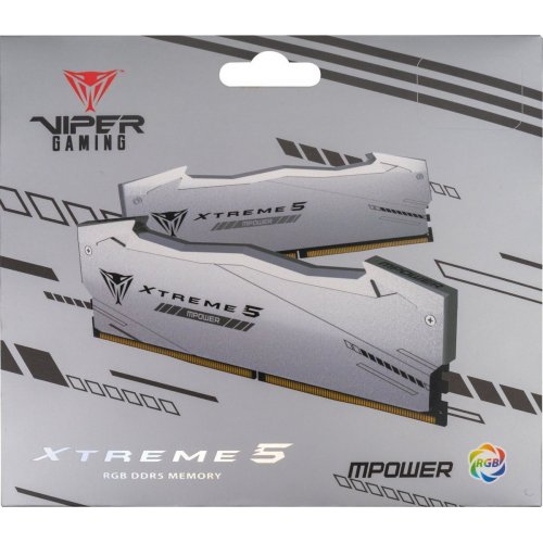 Уценка озу Patriot DDR5 32GB (2x16GB) 6400Mhz Viper Xtreme 5 RGB MPOWER (PVXR532G64C32KM) (Вскрытая упаковка, 813010) купить в Украине: Киев, Днепр, Харьков, Одесса  | Проверка совместимости, низкая цена, отзывы, характеристики от TELEMART фото