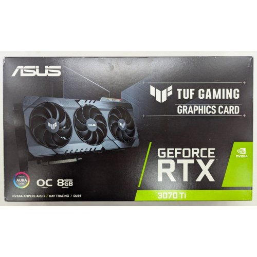 Видеокарта Asus TUF GeForce RTX 3070 Ti Gaming OC 8192MB (TUF-RTX3070TI-O8G-GAMING) (Восстановлено продавцом, 813045) купить в Украине: Киев, Днепр, Харьков, Одесса  | Проверка совместимости, низкая цена, отзывы, характеристики от TELEMART фото