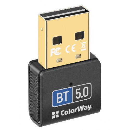 Bluetooth адаптер ColorWay Bluetooth 5.0 (CW-AD-BT50) Black купить в Украине: Киев, Днепр, Харьков, Одесса  | Низкая цена, отзывы, характеристики от TELEMART фото