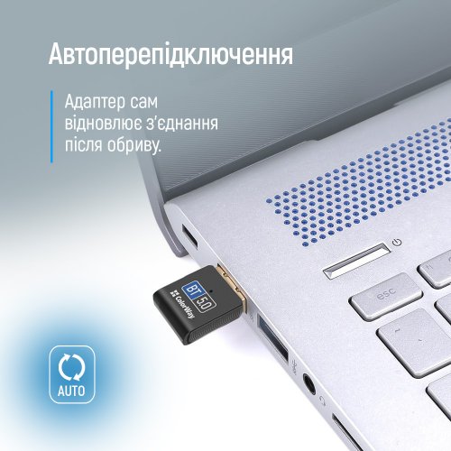 Bluetooth адаптер ColorWay Bluetooth 5.0 (CW-AD-BT50) Black купить в Украине: Киев, Днепр, Харьков, Одесса  | Низкая цена, отзывы, характеристики от TELEMART фото