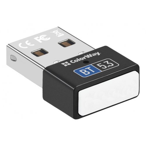 Bluetooth адаптер ColorWay Bluetooth 5.3 (CW-AD-BT53) Black купить в Украине: Киев, Днепр, Харьков, Одесса  | Низкая цена, отзывы, характеристики от TELEMART фото
