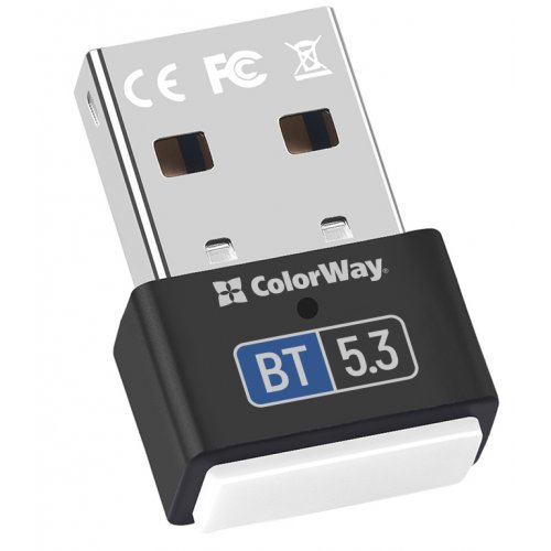 Bluetooth адаптер ColorWay Bluetooth 5.3 (CW-AD-BT53) Black купить в Украине: Киев, Днепр, Харьков, Одесса  | Низкая цена, отзывы, характеристики от TELEMART фото
