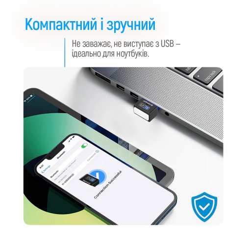 Bluetooth адаптер ColorWay Bluetooth 5.3 (CW-AD-BT53) Black купить в Украине: Киев, Днепр, Харьков, Одесса  | Низкая цена, отзывы, характеристики от TELEMART фото