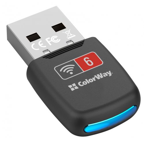 Wi-Fi адаптер ColorWay Wi-Fi 6 (CW-AD-W1) купить в Украине: Киев, Днепр, Харьков, Одесса  | Низкая цена, отзывы, характеристики от TELEMART фото