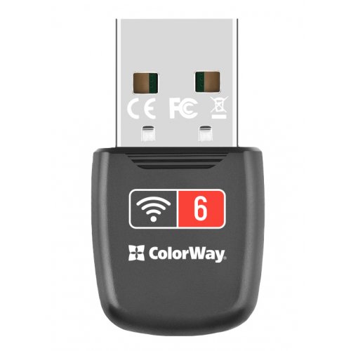 Wi-Fi адаптер ColorWay Wi-Fi 6 (CW-AD-W1) купить в Украине: Киев, Днепр, Харьков, Одесса  | Низкая цена, отзывы, характеристики от TELEMART фото