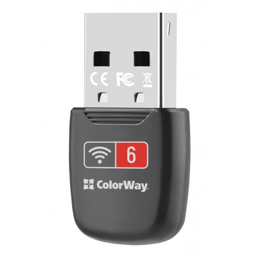 Wi-Fi адаптер ColorWay Wi-Fi 6 (CW-AD-W1) купить в Украине: Киев, Днепр, Харьков, Одесса  | Низкая цена, отзывы, характеристики от TELEMART фото