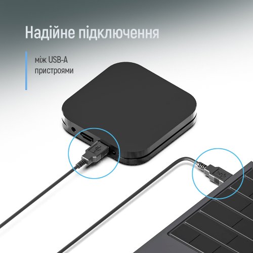 Кабель ColorWay USB to USB 1m (CW-CBUU071-BK) купити в Україні: Київ, Львів, Хмельницький, Тернопіль | Низька ціна, відгуки, характеристики від TELEMART фото