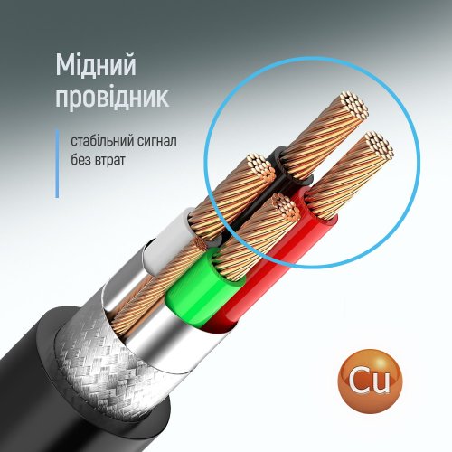 Кабель ColorWay USB to USB 1m (CW-CBUU071-BK) купити в Україні: Київ, Львів, Хмельницький, Тернопіль | Низька ціна, відгуки, характеристики від TELEMART фото