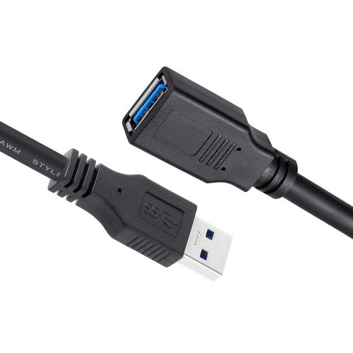 Кабель-удлинитель ColorWay USB 3.0 AM/AF 1.8m (CW-CBUF075-BK) купить в Украине: Киев, Днепр, Харьков, Одесса  | Низкая цена, отзывы, характеристики от TELEMART фото