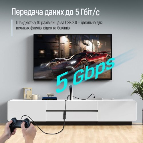 Кабель-удлинитель ColorWay USB 3.0 AM/AF 1.8m (CW-CBUF075-BK) купить в Украине: Киев, Днепр, Харьков, Одесса  | Низкая цена, отзывы, характеристики от TELEMART фото