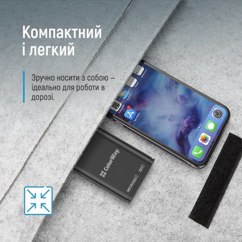 Кардридер ColorWay USB Type-C to USB 3.0/SD/MicroSD (CW-CR-02) купить в Украине: Киев, Днепр, Харьков, Одесса  | Низкая цена, отзывы, характеристики от TELEMART фото