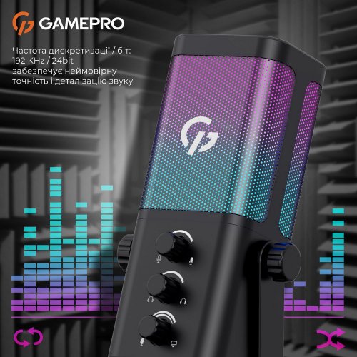Микрофон GamePro Genesis X-Arctic (UGM117B) Black купить в Украине: Киев, Днепр, Харьков, Одесса  | Низкая цена, отзывы, характеристики от TELEMART фото