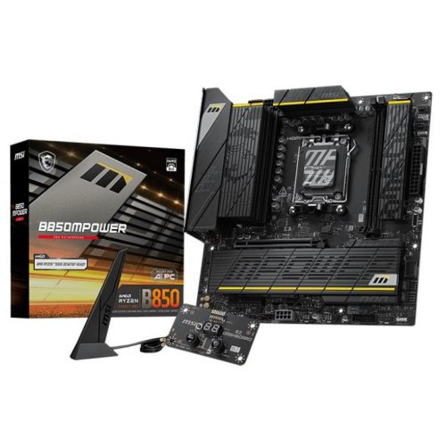 Материнська плата MSI B850MPOWER (sAM5, AMD B850) купити в Україні: Київ, Львів, Хмельницький, Тернопіль | Перевірка сумісності, низька ціна, відгуки, характеристики від TELEMART фото