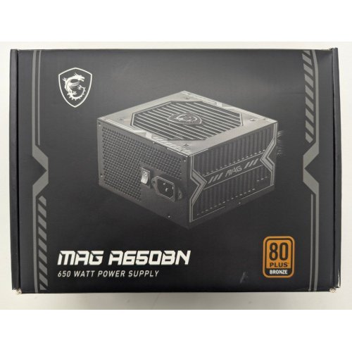 Блок живлення MSI MAG 650W (A650BN) (Відновлено продавцем, 813169) купити в Україні: Київ, Львів, Хмельницький, Тернопіль | Перевірка сумісності, низька ціна, відгуки, характеристики від TELEMART фото