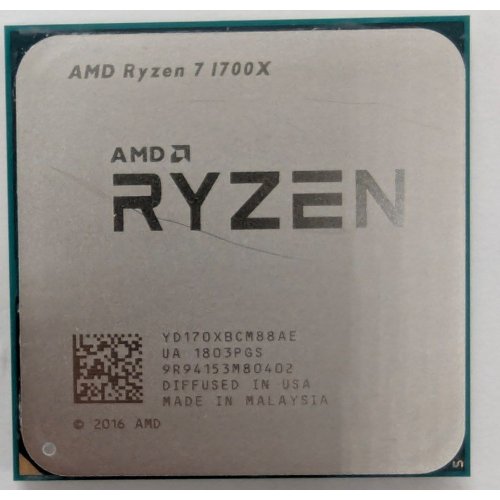 Процессор AMD Ryzen 7 1700X 3.4(3.8)GHz sAM4 Tray (YD170XBCM88AE) (Восстановлено продавцом, 813205) купить в Украине: Киев, Днепр, Харьков, Одесса  | Проверка совместимости, низкая цена, отзывы, характеристики от TELEMART фото