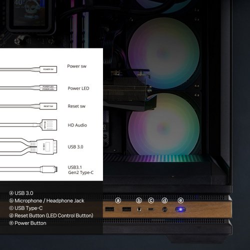 Корпус Zalman P40 NAMU Tempered Glass без БЖ Black купити в Україні: Київ, Львів, Хмельницький, Тернопіль | Перевірка сумісності, низька ціна, відгуки, характеристики від TELEMART фото