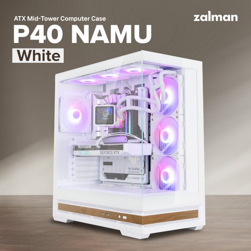 Корпус Zalman P40 NAMU Tempered Glass без БЖ White купити в Україні: Київ, Львів, Хмельницький, Тернопіль | Перевірка сумісності, низька ціна, відгуки, характеристики від TELEMART фото