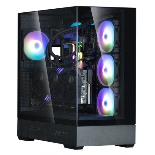 Корпус Zalman P40 Prism Plus Tempered Glass без БЖ Black купити в Україні: Київ, Львів, Хмельницький, Тернопіль | Перевірка сумісності, низька ціна, відгуки, характеристики від TELEMART фото
