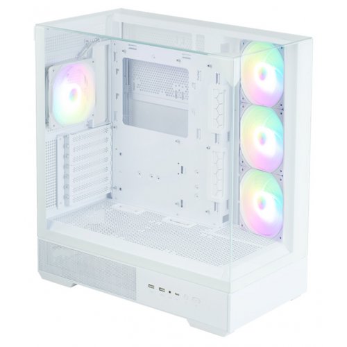 Корпус Zalman P40 Prism Plus Tempered Glass без БЖ White купити в Україні: Київ, Львів, Хмельницький, Тернопіль | Перевірка сумісності, низька ціна, відгуки, характеристики від TELEMART фото
