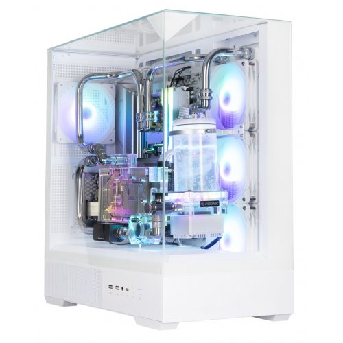Корпус Zalman P40 Prism Plus Tempered Glass без БЖ White купити в Україні: Київ, Львів, Хмельницький, Тернопіль | Перевірка сумісності, низька ціна, відгуки, характеристики від TELEMART фото
