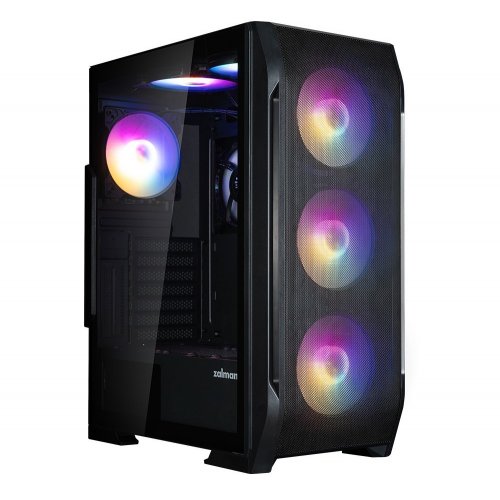 Корпус Zalman N7 Plus V2 Tempered Glass без БЖ Black купити в Україні: Київ, Львів, Хмельницький, Тернопіль | Перевірка сумісності, низька ціна, відгуки, характеристики від TELEMART фото