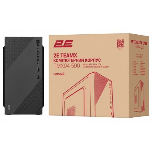 Корпус 2E TeamX TMX04 500W (2E-TMX04-500) Black купити в Україні: Київ, Львів, Хмельницький, Тернопіль | Перевірка сумісності, низька ціна, відгуки, характеристики від TELEMART фото