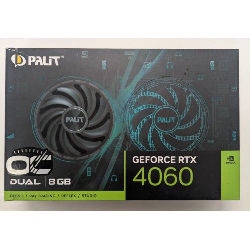 Видеокарта Palit GeForce RTX 4060 Dual OC 8192MB (NE64060T19P1-1070D) (Восстановлено продавцом, 813344) купить в Украине: Киев, Днепр, Харьков, Одесса  | Проверка совместимости, низкая цена, отзывы, характеристики от TELEMART фото