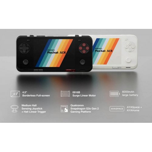 Портативная игровая консоль AYANEO Pocket ACE 12GB/256GB Shadow Dance Black купить в Украине: Киев, Днепр, Харьков, Одесса  | Низкая цена, отзывы, характеристики от TELEMART фото