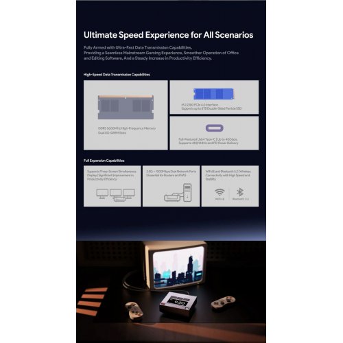 Комп'ютер AYANEO Mini PC AM02 32GB/1TB/R7 8845HS Retro Metal купити в Україні: Київ, Львів, Хмельницький, Тернопіль | Низька ціна, відгуки, характеристики від TELEMART фото