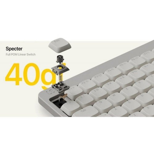 Клавіатура Lofree OE921 Flow Lite 84 Mechanical Linear Switches Wireless (LO-6922694806932) Flamingo купити в Україні: Київ, Львів, Хмельницький, Тернопіль | Низька ціна, відгуки, характеристики від TELEMART фото