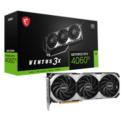 Видеокарта MSI GeForce RTX 4060 Ti VENTUS 3X E OC 8192MB (RTX 4060 Ti VENTUS 3X E 8G OC) (Восстановлено продавцом, 813381)