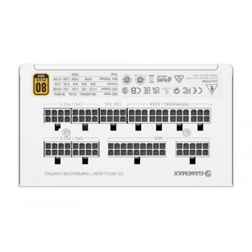 Блок живлення GAMEMAX GX-750 PRO 750W PCIE5.1 (GX-750 PRO WH ATX3.1 PCIE5.1) White купити в Україні: Київ, Львів, Хмельницький, Тернопіль | Перевірка сумісності, низька ціна, відгуки, характеристики від TELEMART фото