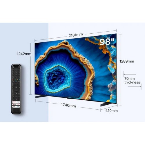 Телевізор TCL 98" 98C805K Black купити в Україні: Київ, Львів, Хмельницький, Тернопіль | Низька ціна, відгуки, характеристики від TELEMART фото