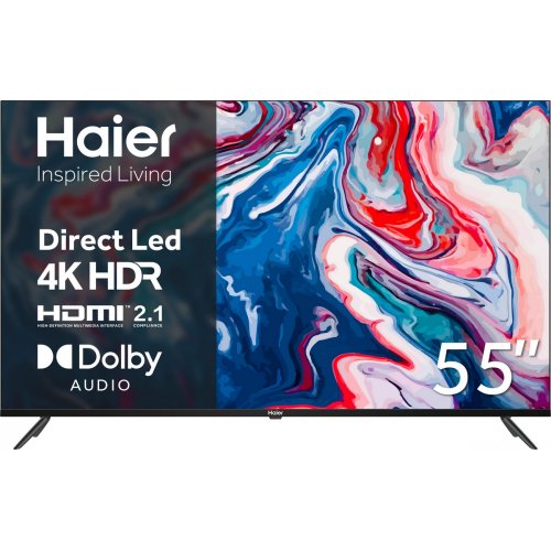 Телевізор Haier 55" H55K801UG Black купити в Україні: Київ, Львів, Хмельницький, Тернопіль | Низька ціна, відгуки, характеристики від TELEMART фото