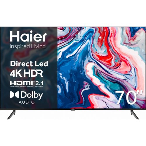 Телевизор Haier 70" H70K801UG Black купить в Украине: Киев, Днепр, Харьков, Одесса  | Низкая цена, отзывы, характеристики от TELEMART фото