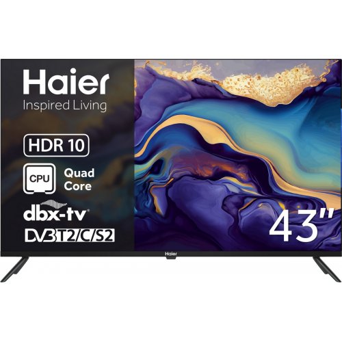 Телевізор Haier 43" H43K801FG Black купити в Україні: Київ, Львів, Хмельницький, Тернопіль | Низька ціна, відгуки, характеристики від TELEMART фото