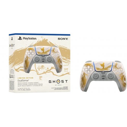 Игровой манипулятор Sony DualSense for PS5 Ghost of Yotei Limited Edition (1000048235) White купить в Украине: Киев, Днепр, Харьков, Одесса  | Низкая цена, отзывы, характеристики от TELEMART фото