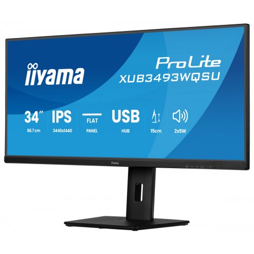 Монітор Iiyama 34" ProLite XUB3493WQSU-B6 Black купити в Україні: Київ, Львів, Хмельницький, Тернопіль | Низька ціна, відгуки, характеристики від TELEMART фото