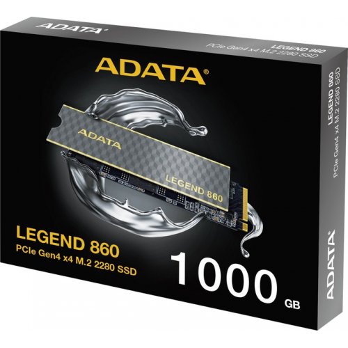 SSD-диск ADATA Legend 860 3D NAND 1TB M.2 (2280 PCI-E) (SLEG-860-1000GCS) купити в Україні: Київ, Львів, Хмельницький, Тернопіль | Перевірка сумісності, низька ціна, відгуки, характеристики від TELEMART фото