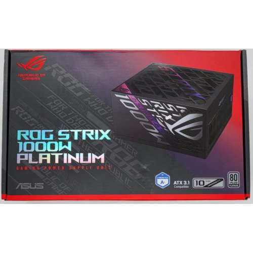 Блок живлення Asus ROG Strix PCIE5 1000W Platinum (90YE00W1-B0NA00) (Відновлено продавцем, 813582) купити в Україні: Київ, Львів, Хмельницький, Тернопіль | Перевірка сумісності, низька ціна, відгуки, характеристики від TELEMART фото