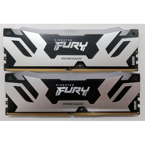 Озп Kingston DDR5 32GB (2x16GB) 8000Mhz FURY Renegade RGB Silver/Black (KF580C38RSAK2-32) (Відновлено продавцем, 813633) купити в Україні: Київ, Львів, Хмельницький, Тернопіль | Перевірка сумісності, низька ціна, відгуки, характеристики від TELEMART фото
