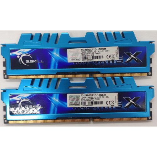 Озп G.Skill DDR3 16GB (2x8GB) 2400Mhz Ripjaws X (F3-2400C11D-16GXM) (Відновлено продавцем, 813636) купити в Україні: Київ, Львів, Хмельницький, Тернопіль | Перевірка сумісності, низька ціна, відгуки, характеристики від TELEMART фото