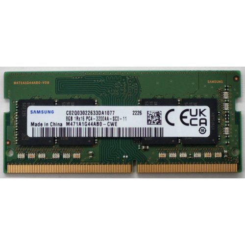 Озп Samsung SODIMM DDR4 8GB 3200Mhz (M471A1G44AB0-CWE) OEM (Відновлено продавцем, 813646) купити в Україні: Київ, Львів, Хмельницький, Тернопіль | Перевірка сумісності, низька ціна, відгуки, характеристики від TELEMART фото