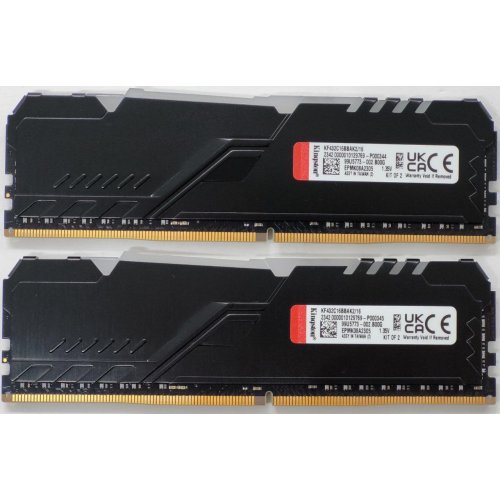 Озп Kingston DDR4 16GB (2x8GB) 3200Mhz FURY Beast RGB Black (KF432C16BBAK2/16) (Відновлено продавцем, 813647) купити в Україні: Київ, Львів, Хмельницький, Тернопіль | Перевірка сумісності, низька ціна, відгуки, характеристики від TELEMART фото