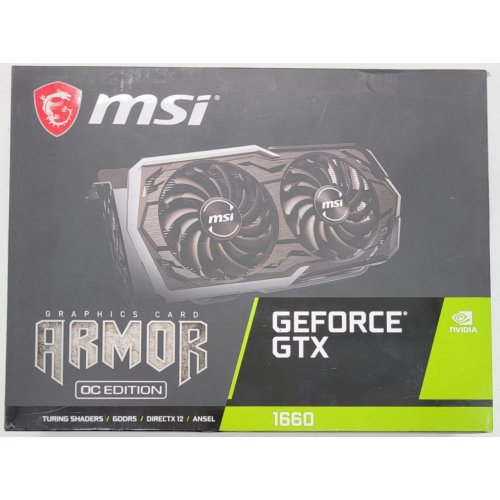 Видеокарта MSI GeForce GTX 1660 ARMOR OC 6144MB (GTX 1660 ARMOR 6G OC) (Восстановлено продавцом, 813654) купить в Украине: Киев, Днепр, Харьков, Одесса  | Проверка совместимости, низкая цена, отзывы, характеристики от TELEMART фото