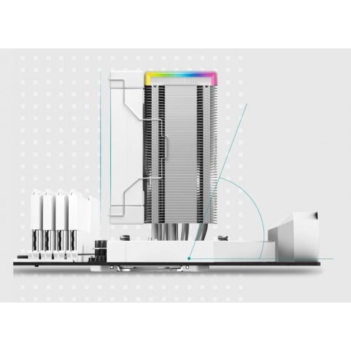 Кулер Deepcool AK500S DIGITAL SE (R-AK500S-WHADMN-GJD) White купить в Украине: Киев, Днепр, Харьков, Одесса  | Проверка совместимости, низкая цена, отзывы, характеристики от TELEMART фото