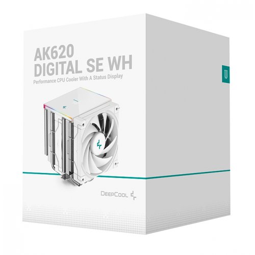 Кулер Deepcool AK620 DIGITAL SE (R-AK620-WHADMN-GJD) White купити в Україні: Київ, Львів, Хмельницький, Тернопіль | Перевірка сумісності, низька ціна, відгуки, характеристики від TELEMART фото
