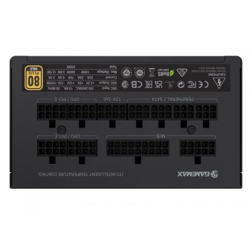 Блок живлення GAMEMAX GX-850 PRO 850W PCIE5.1 (GX-850 PRO ATX3.1 PCIE5.1) Black купити в Україні: Київ, Львів, Хмельницький, Тернопіль | Перевірка сумісності, низька ціна, відгуки, характеристики від TELEMART фото