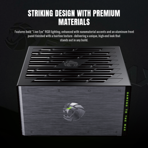 Блок живлення GAMEMAX Lion Core 1000P 1000W PCIE5.1 (LION CORE 1000P) Black купити в Україні: Київ, Львів, Хмельницький, Тернопіль | Перевірка сумісності, низька ціна, відгуки, характеристики від TELEMART фото